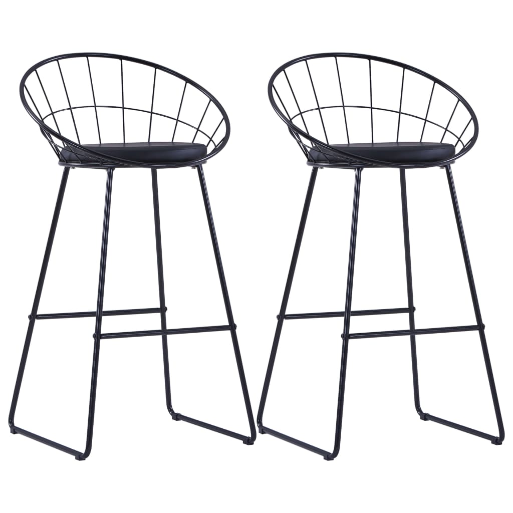 8719883564296_a_en_hd_1 vidaXL Bar Chairs 2 pcs Black Faux Leather - Image 1