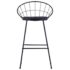 vidaXL Bar Chairs 2 pcs Black Faux Leather - Image 2
