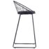vidaXL Bar Chairs 2 pcs Black Faux Leather - Image 4