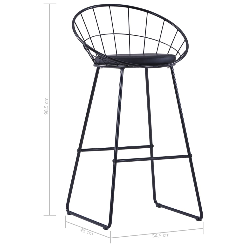 8719883564296_g_en_hd_6 vidaXL Bar Chairs 2 pcs Black Faux Leather - Image 7