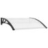 vidaXL Door Canopy Black and Transparent 120x75 cm PC - Image 2