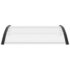 vidaXL Door Canopy Black and Transparent 120x75 cm PC - Image 4