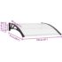 vidaXL Door Canopy Black and Transparent 120x75 cm PC - Image 8