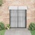 vidaXL Door Canopy Black and Transparent 200x75 cm PC - Image 3