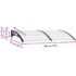 vidaXL Door Canopy Black and Transparent 200x75 cm PC - Image 8