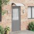 vidaXL Door Canopy Black and Transparent 200x75 cm PC