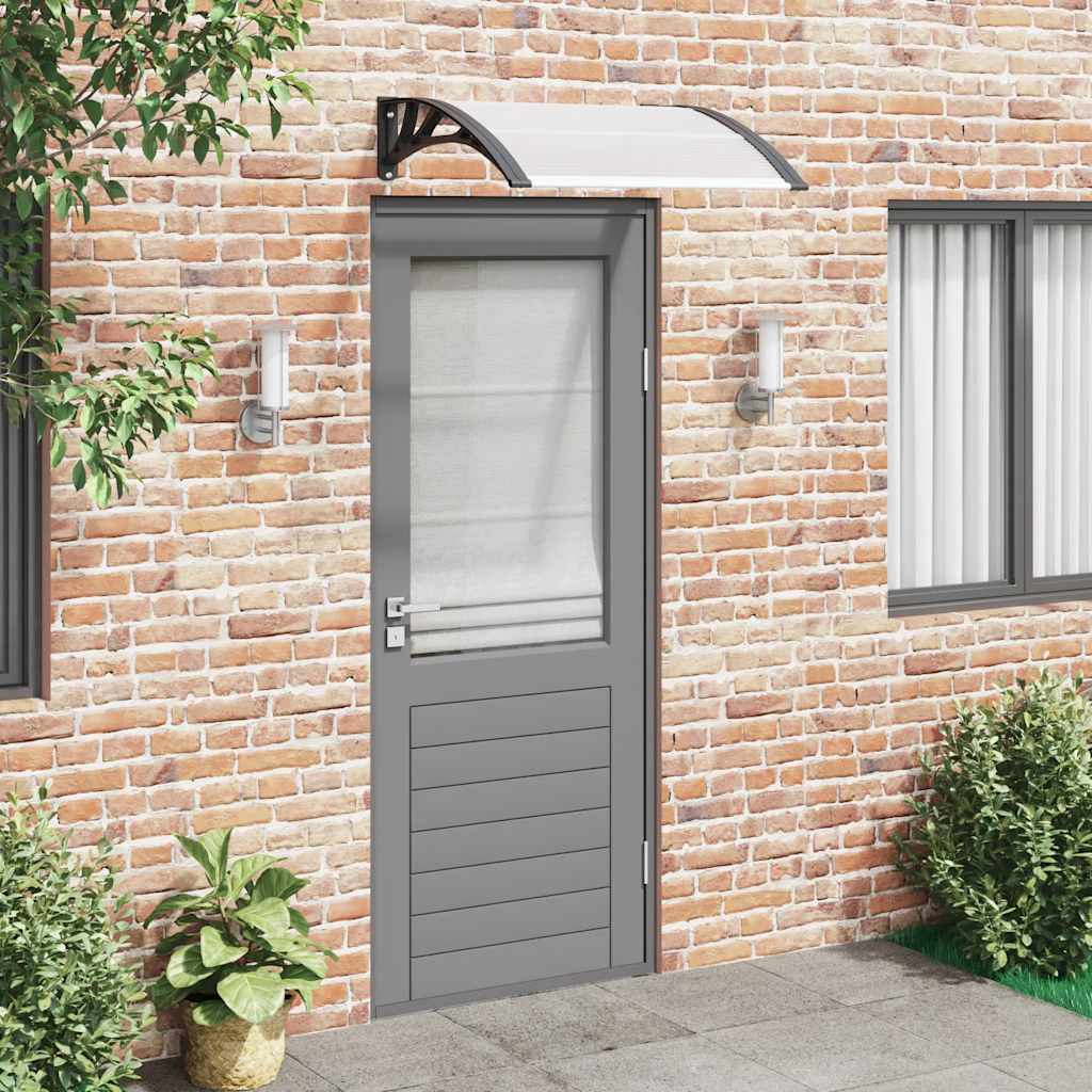 8719883564517_m_en_hd_1 vidaXL Door Canopy Black and Transparent 200x75 cm PC - Image 1