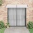 vidaXL Door Canopy Black and Transparent 240x75 cm PC - Image 3