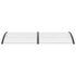vidaXL Door Canopy Black and Transparent 240x75 cm PC - Image 4