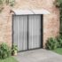 vidaXL Door Canopy Black and Transparent 240x75 cm PC