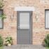 vidaXL Door Canopy Grey and Transparent 120x75 cm PC - Image 3