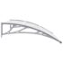 vidaXL Door Canopy Grey and Transparent 120x75 cm PC - Image 5