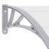 vidaXL Door Canopy Grey and Transparent 120x75 cm PC - Image 6