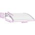 vidaXL Door Canopy Grey and Transparent 120x75 cm PC - Image 8