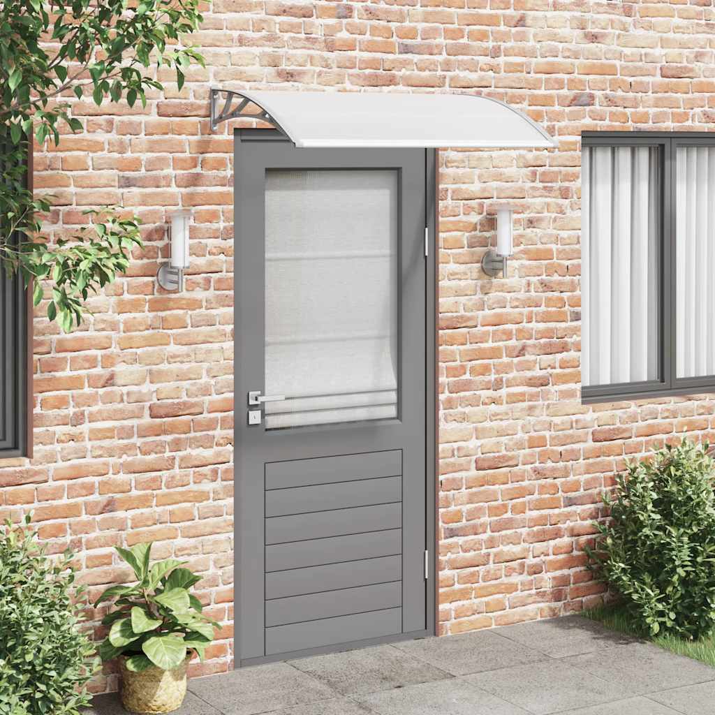 8719883564548_m_en_hd_1 vidaXL Door Canopy Grey and Transparent 120x75 cm PC - Image 1