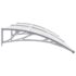 vidaXL Door Canopy Grey and Transparent 200x75 cm PC - Image 5