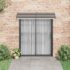 vidaXL Door Canopy Black 200x75 cm PC - Image 3