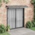 vidaXL Door Canopy Black 240x75 cm PC