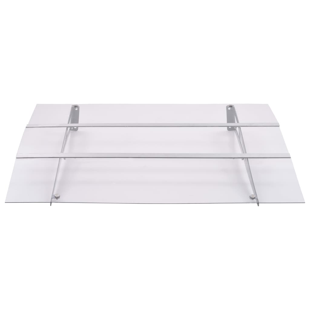 8719883564647_g_en_hd_1 vidaXL Door Canopy Silver and Transparent 120x90 cm Polycarbonate - Image 2