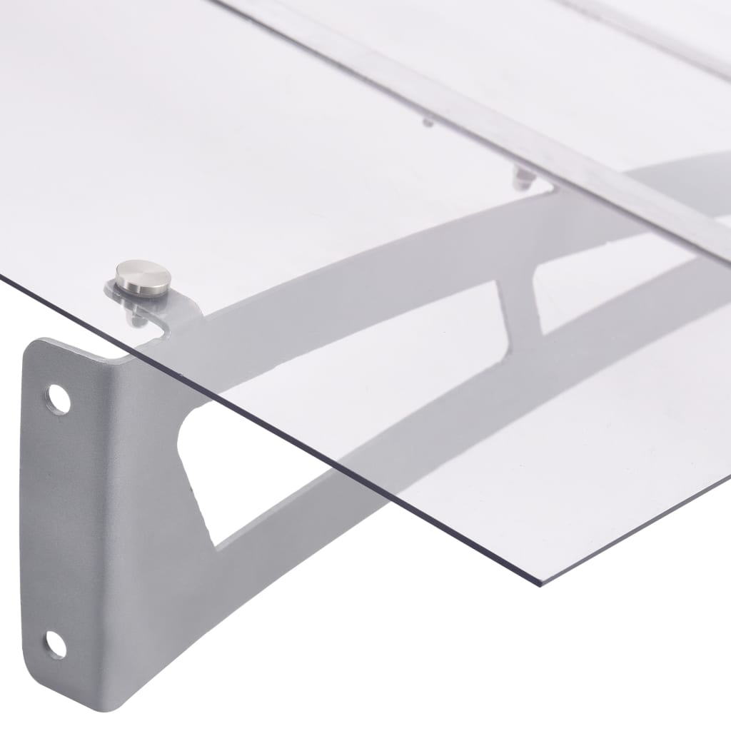 8719883564647_g_en_hd_3 vidaXL Door Canopy Silver and Transparent 120x90 cm Polycarbonate - Image 4