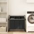 vidaXL Laundry Sorter with 3 Bags Black Steel