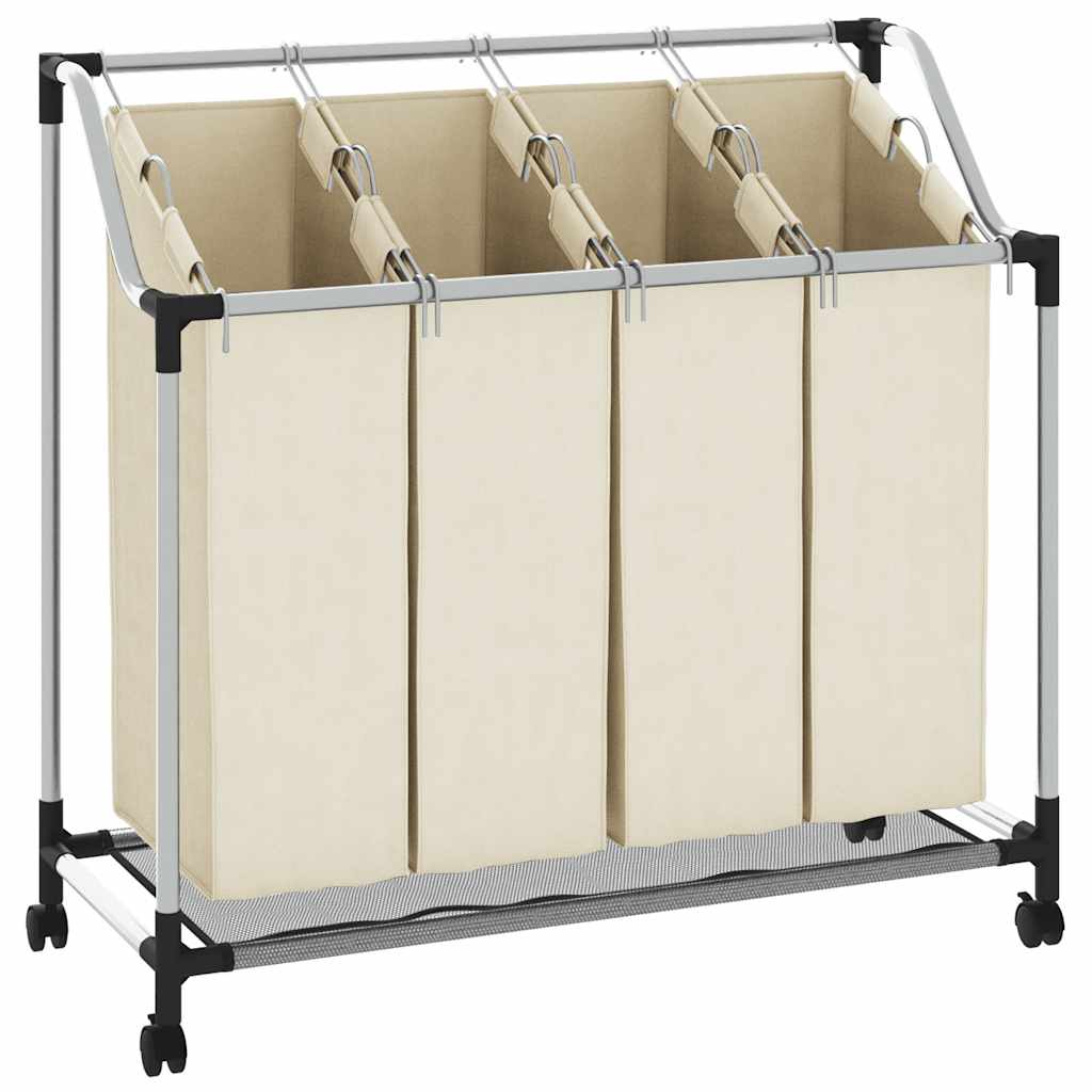8719883564722_a_en_hd_1 vidaXL Laundry Sorter with 4 Bags Cream Steel - Image 2