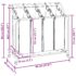 vidaXL Laundry Sorter with 4 Bags Cream Steel - Image 13