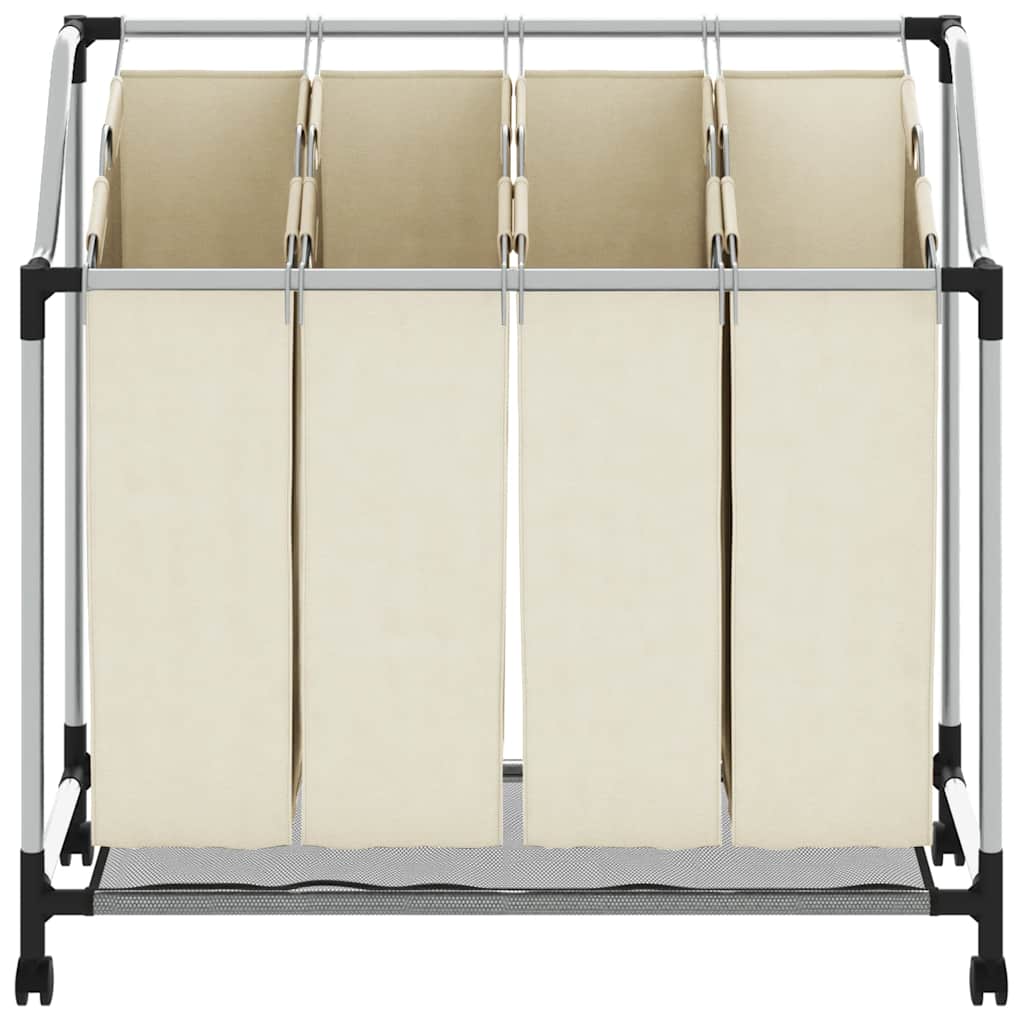 8719883564722_g_en_hd_3 vidaXL Laundry Sorter with 4 Bags Cream Steel - Image 5