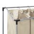 vidaXL Laundry Sorter with 4 Bags Cream Steel - Image 11
