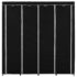vidaXL Wardrobe with 4 Compartments Black 175x45x170 cm - Image 5