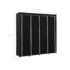 vidaXL Wardrobe with 4 Compartments Black 175x45x170 cm - Image 9