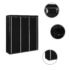 vidaXL Wardrobe with Compartments and Rods Black 150x45x175 cm Fabric - Image 2