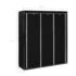 vidaXL Wardrobe with Compartments and Rods Black 150x45x175 cm Fabric - Image 12