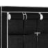 vidaXL Wardrobe with Compartments and Rods Black 150x45x175 cm Fabric - Image 7