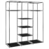 vidaXL Wardrobe with Compartments and Rods Black 150x45x175 cm Fabric - Image 11