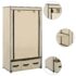 vidaXL Wardrobe Cream 87x49x159 cm Fabric - Image 2