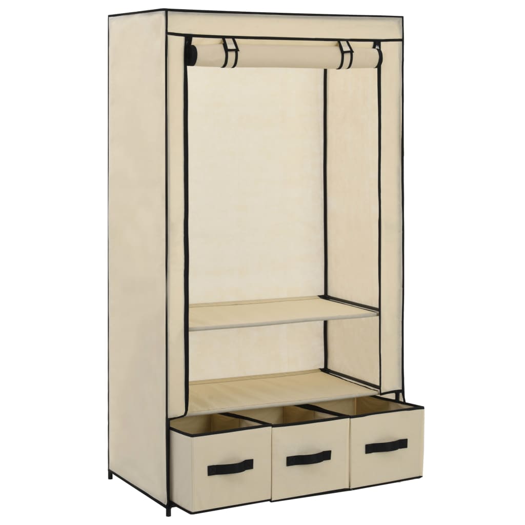 8719883565033_g_en_hd_2 vidaXL Wardrobe Cream 87x49x159 cm Fabric - Image 4