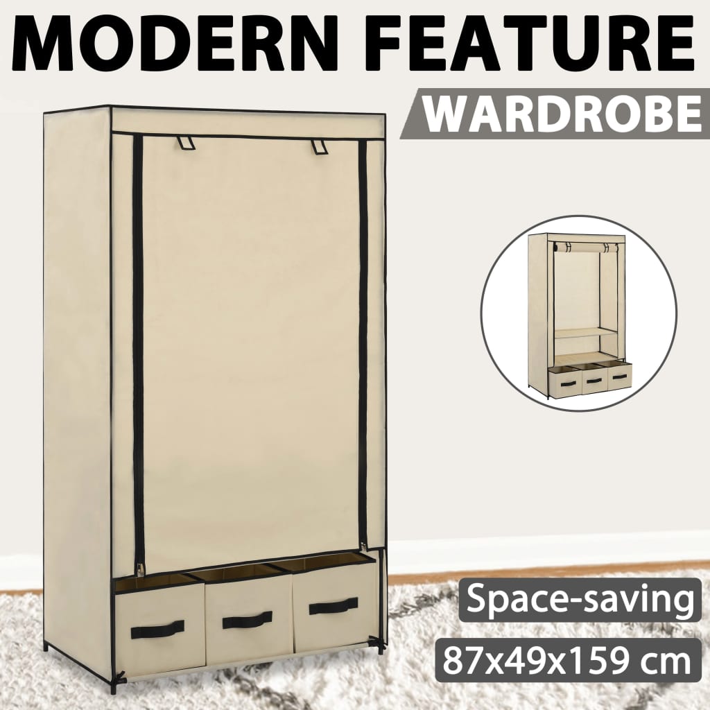 8719883565033_g_en_hd_9 vidaXL Wardrobe Cream 87x49x159 cm Fabric - Image 11