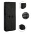 vidaXL Shoe Cabinet Black 60x30x166 cm Fabric