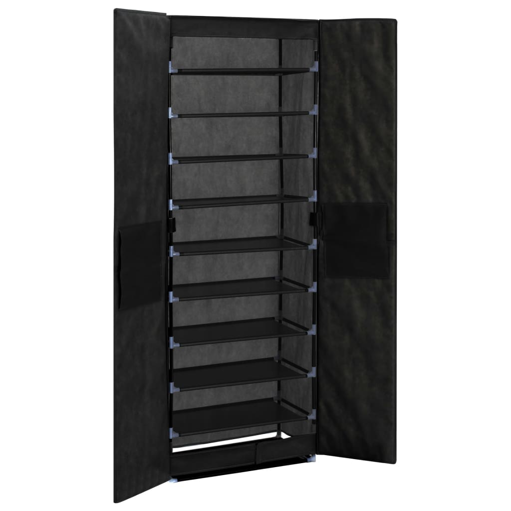 8719883565071_g_en_hd_3 vidaXL Shoe Cabinet Black 60x30x166 cm Fabric - Image 4