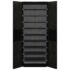 vidaXL Shoe Cabinet Black 60x30x166 cm Fabric - Image 5