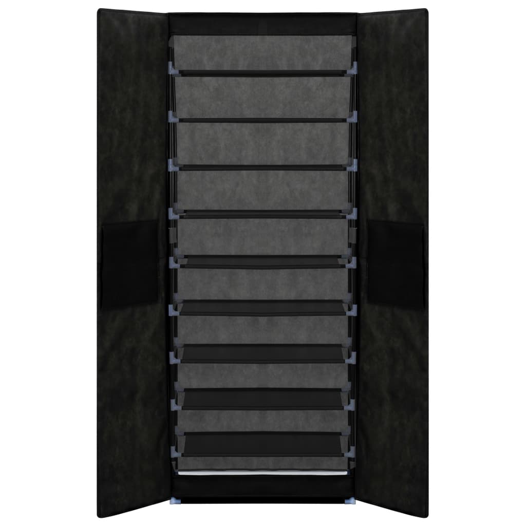 8719883565071_g_en_hd_4 vidaXL Shoe Cabinet Black 60x30x166 cm Fabric - Image 5