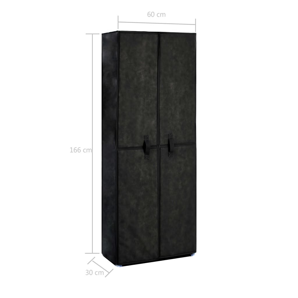8719883565071_g_en_hd_7 vidaXL Shoe Cabinet Black 60x30x166 cm Fabric - Image 8