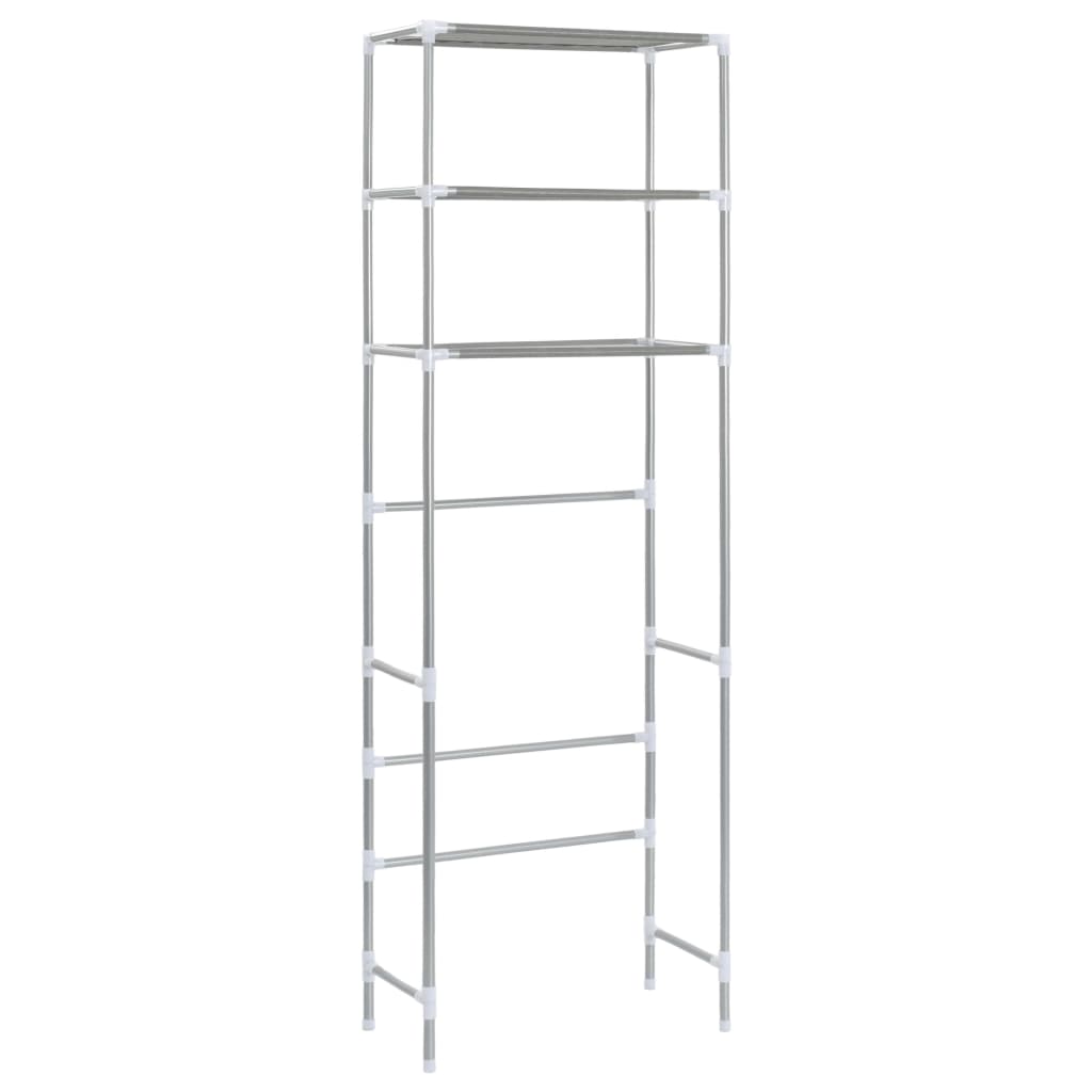 8719883565088_g_en_hd_2 vidaXL 3-Tier Storage Rack over Toilet Silver 53x28x169 cm - Image 5