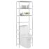 vidaXL 3-Tier Storage Rack over Toilet Silver 53x28x169 cm