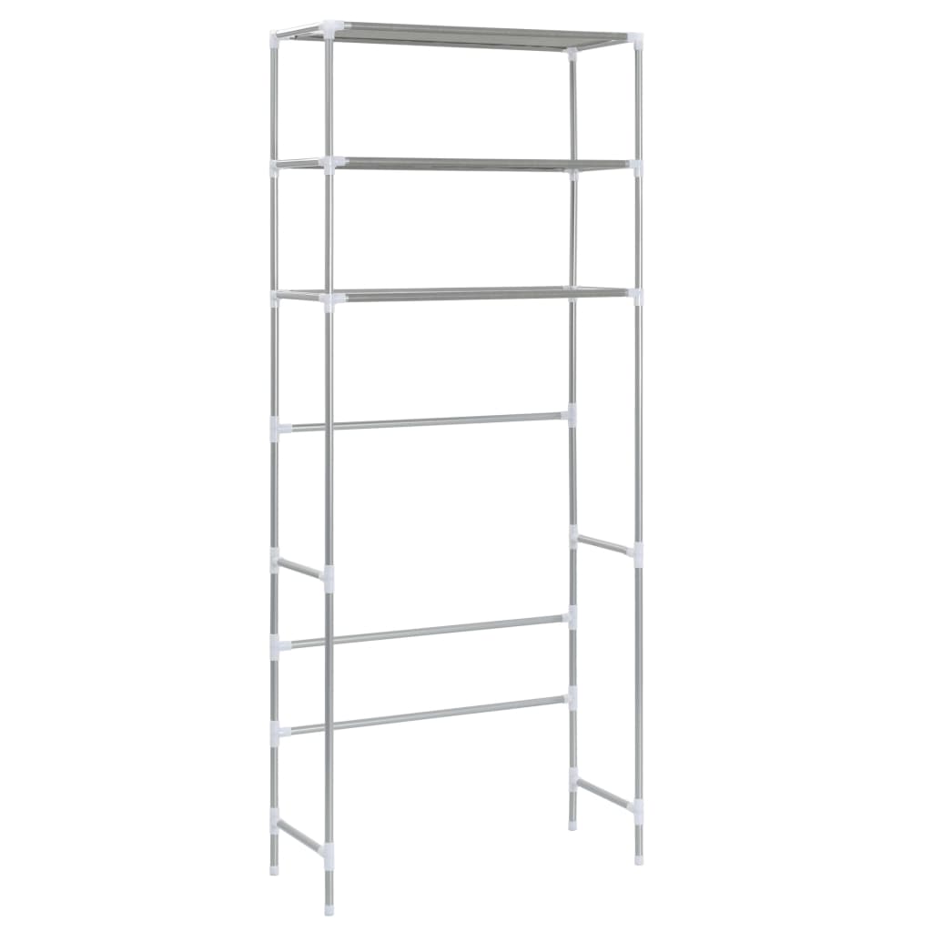 8719883565095_g_en_hd_2 vidaXL 3-Tier Storage Rack over Laundry Machine Silver 69x28x169 cm - Image 5