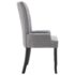 vidaXL Dining Chair with Armrests Light Grey Fabric - Image 3