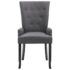 vidaXL Dining Chair with Armrests Dark Grey Fabric - Image 3