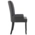 vidaXL Dining Chair with Armrests Dark Grey Fabric - Image 4