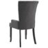 vidaXL Dining Chair with Armrests Dark Grey Fabric - Image 5